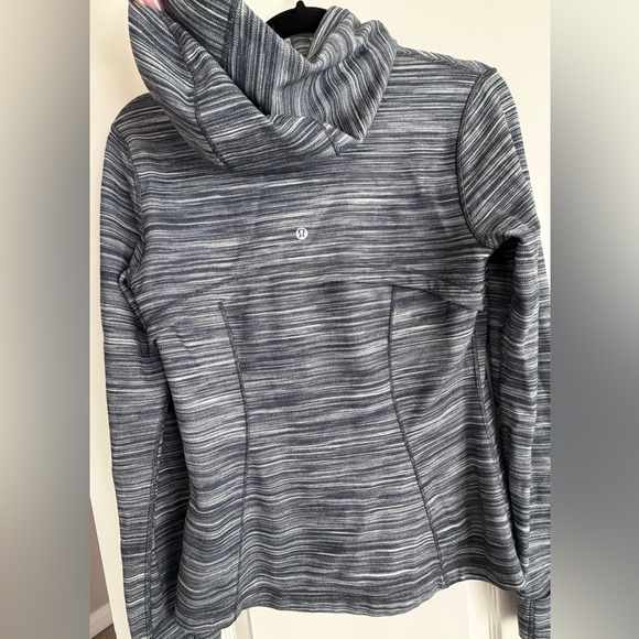 Lululemon Hooded Define Jacket Nulu Mini Space Dye Herringbone Heathered Size 10 - Picture 4 of 9